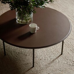 Six Leg Coffee Table Marron Brown 90cm - thumbnail 3