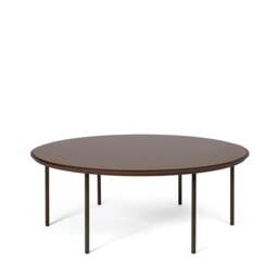 Six Leg Coffee Table Marron Brown 90cm