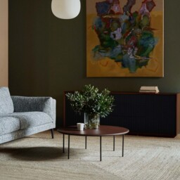 Six Leg Coffee Table Marron Brown 90cm - thumbnail 2