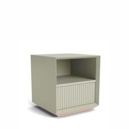 Pillar 1 Drawer Bedside Table Lichen - thumbnail 3