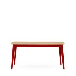 Ninety Extending Dining Table Oak & Red 160-240cm - thumbnail 1