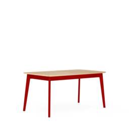 Ninety Extending Dining Table Oak & Red 160-240cm - thumbnail 3