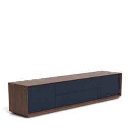 Pillar Low Console 195cm Walnut & Navy - thumbnail 6