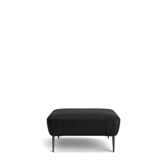 Menton Ottoman - Tosca Leather: Black