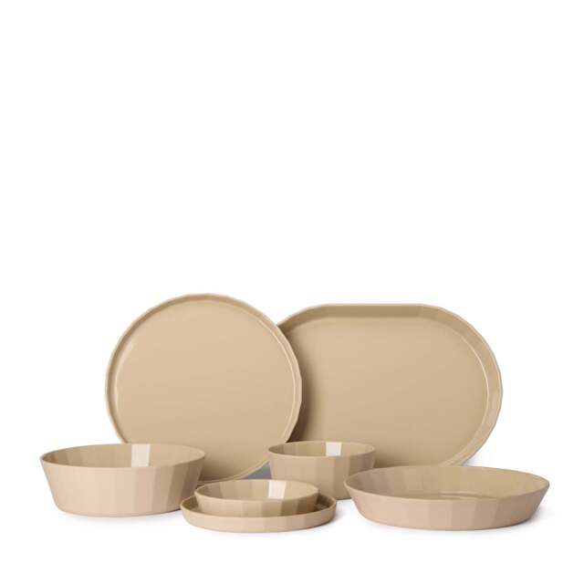 Fade Dinner & Serveware Oatmeal (42 Piece/ 8 Place Set) - image 1