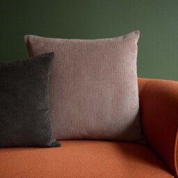 Miller Corduroy Velvet Cushion Cover Mink 59 x 59cm - thumbnail 3