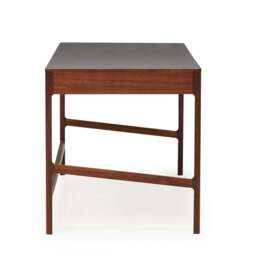 Domus 3 Drawer Desk Walnut & Charcoal - thumbnail 3