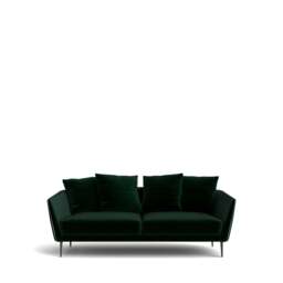 Menton 2-Seater Sofa 200cm - Lario Duro Velvet: Emerald