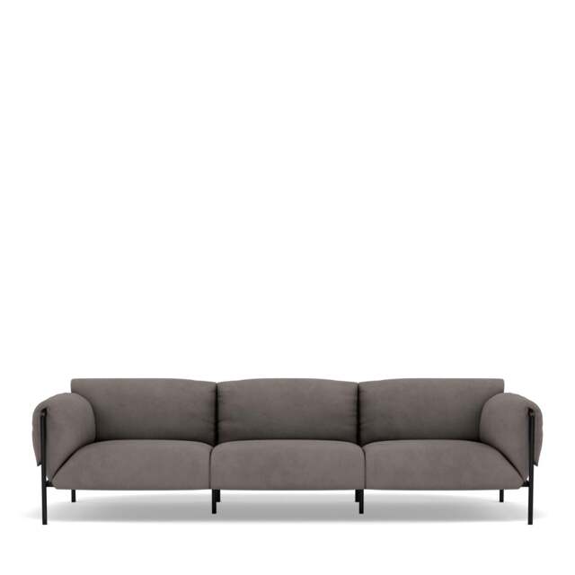 Fold Indoor 3-Seater Sofa With Arms - Kairos Leather: Lead