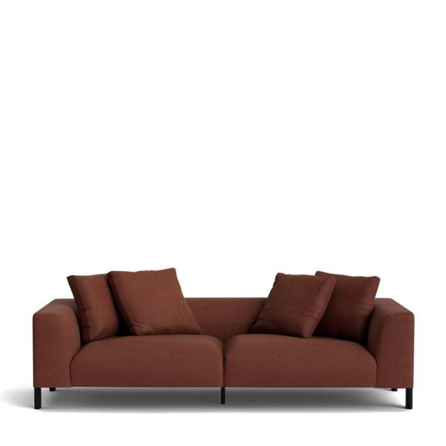 Sloan 4-Seater Sofa - Wool: Bordeaux