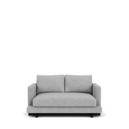 Harper 2-Seater Sofa - Giada Textured Chenille: Silver
