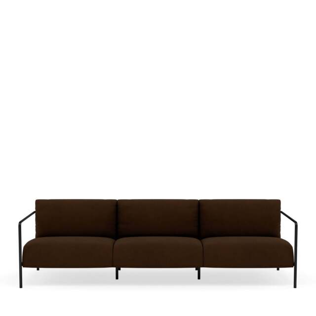 Fold Indoor 3-Seater Sofa - Kairos Leather: Chocolate Forest