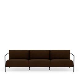 Fold Indoor 3-Seater Sofa - Kairos Leather: Chocolate Forest