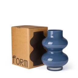 Form Glass Vase Navy 25cm - thumbnail 4