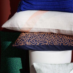 Ripple Cushion Cover Blue 45 x 45cm - thumbnail 4
