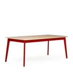 Ninety Extending Dining Table Oak & Red 200-280cm - thumbnail 3