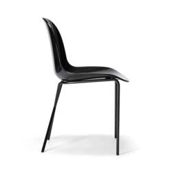 Cross Leg Side Chair Gloss Black - thumbnail 6