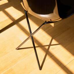 Cross Leg Side Chair Gloss Black - thumbnail 4