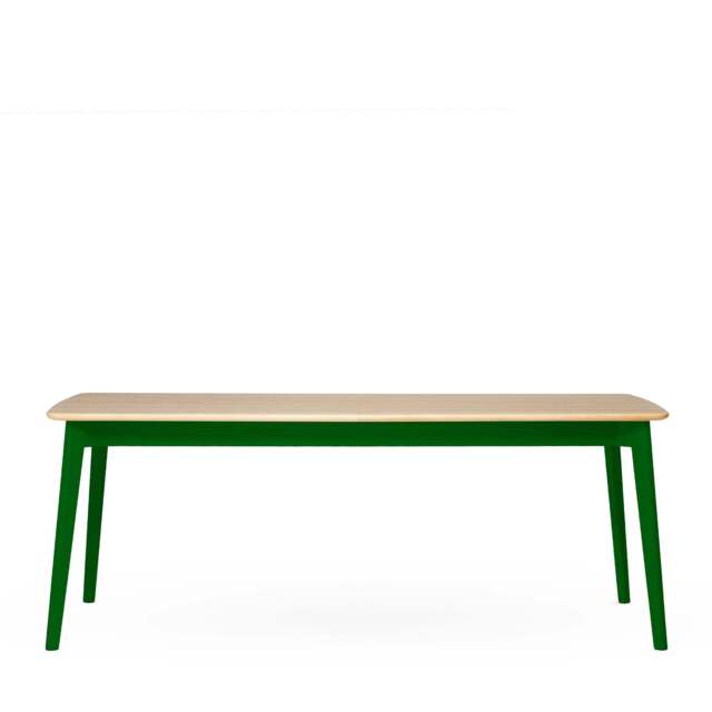 Ninety Extending Dining Table Oak & Signal Green 200-280cm - image 1