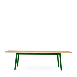Ninety Extending Dining Table Oak & Signal Green 200-280cm - thumbnail 2