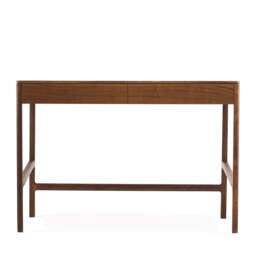 Domus 2 Drawer Desk Walnut & Olive - thumbnail 4