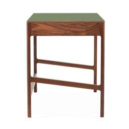 Domus 2 Drawer Desk Walnut & Olive - thumbnail 3