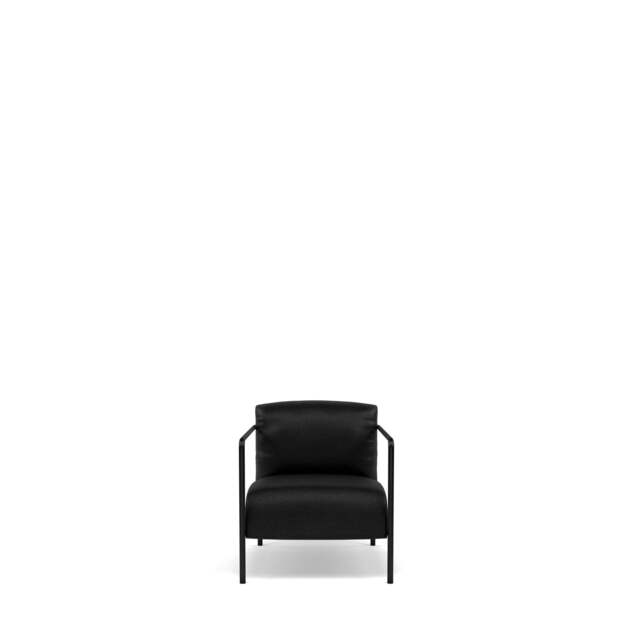 Fold Compact Armchair - Tosca Leather: Black