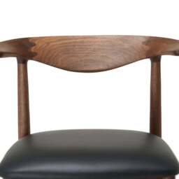 Delta Counter Stool Walnut & Black Leather - thumbnail 6