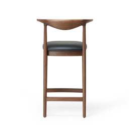Delta Counter Stool Walnut & Black Leather - thumbnail 5