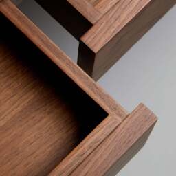 Domus 3 Drawer Desk Walnut & Olive - thumbnail 5