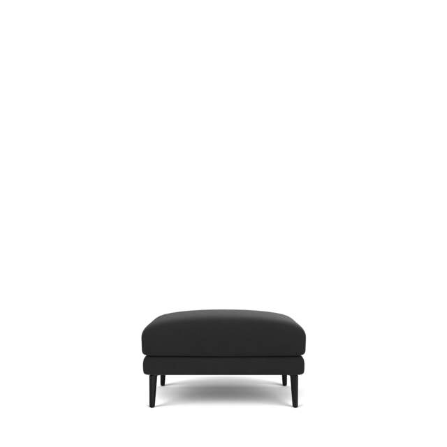 Dove Footstool - Giada Textured Chenille: Charcoal