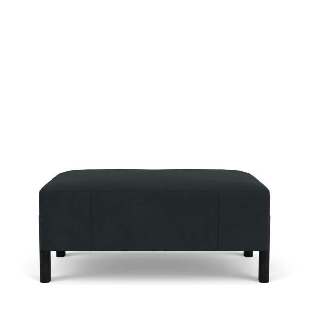 Sloan Footstool - Kairos Leather: Slate Grey
