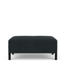 Sloan Footstool - Kairos Leather: Slate Grey