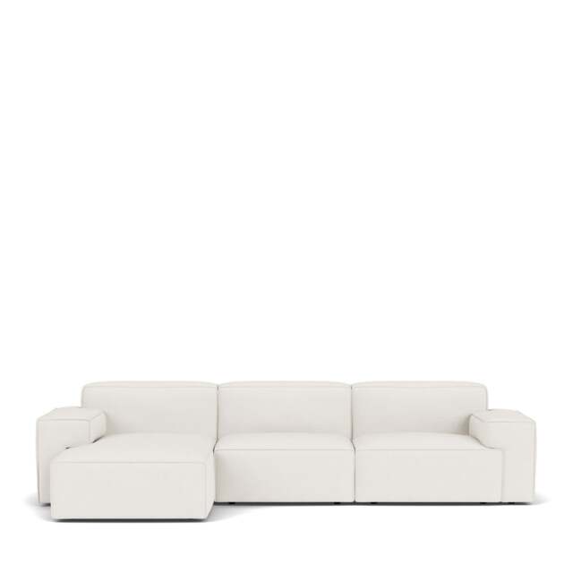 Livello Corner Sofa Left Facing 323cm - Giada Textured Chenille: Ivory