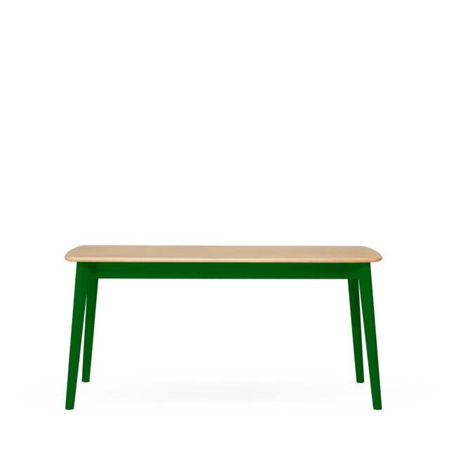 Ninety Extending Dining Table Oak & Signal Green 160-240cm - image 1