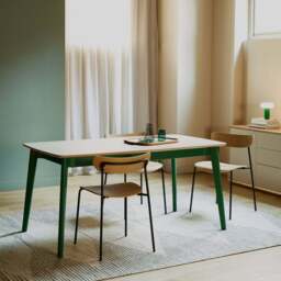Ninety Extending Dining Table Oak & Signal Green 160-240cm - thumbnail 2