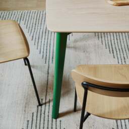 Ninety Extending Dining Table Oak & Signal Green 160-240cm - thumbnail 3