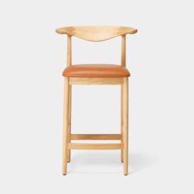 Delta Counter Stool in Oak & Tan Leather By The Conran Shop