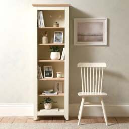 Tall Slim Bookcase - Chester Classic Cream - The Cotswold Company