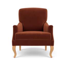Armchair - Brick - Matt Velvet - Elsie - The Cotswold Company - thumbnail 2