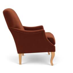 Armchair - Brick - Matt Velvet - Elsie - The Cotswold Company - thumbnail 3