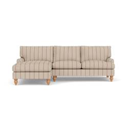 Chaise Large Left Hand - Raspberry - Compton Stripe - Morris - The Cotswold Company - thumbnail 2