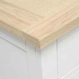 3 Drawer Bedside Table - Chester Pure White - The Cotswold Company - thumbnail 6