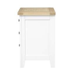 3 Drawer Bedside Table - Chester Pure White - The Cotswold Company - thumbnail 5