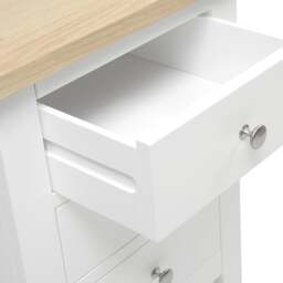 3 Drawer Bedside Table - Chester Pure White - The Cotswold Company - thumbnail 7