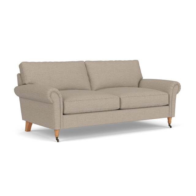 3 Seater Sofa - Natural - Herringbone Weave - Osbourne - The Cotswold Company - image 1