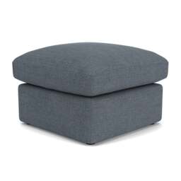 Foot Stool - Indigo - Rustic Weave - Clarke Small - The Cotswold Company