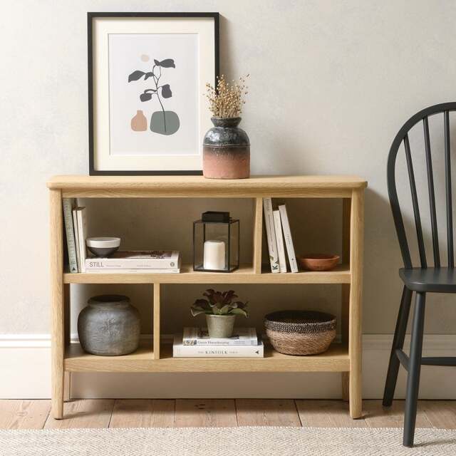 Berkeley Nordic Oak Low and Wide Bookcase - The Cotswold Company - image 1