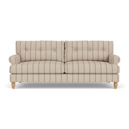 4 Seater Sofa - Charcoal - Compton Stripe - Talbot - The Cotswold Company - thumbnail 2