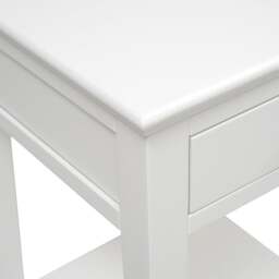 Narrow Bedside Table - Chantilly Warm White - The Cotswold Company - thumbnail 7